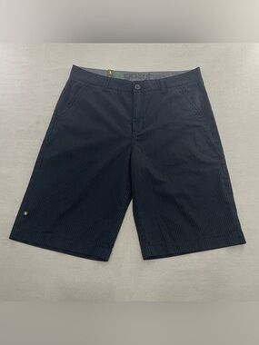 NEW Gotcha Men's Shorts Sz 36 Black Striped Casual Surf Skate Chino Flat Front